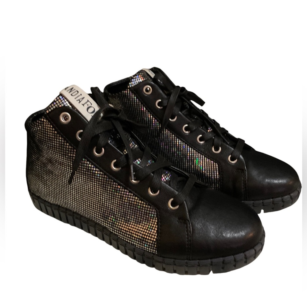 ANDÌA FORA black and silver 
Sneakers size 38 women’s 7.5